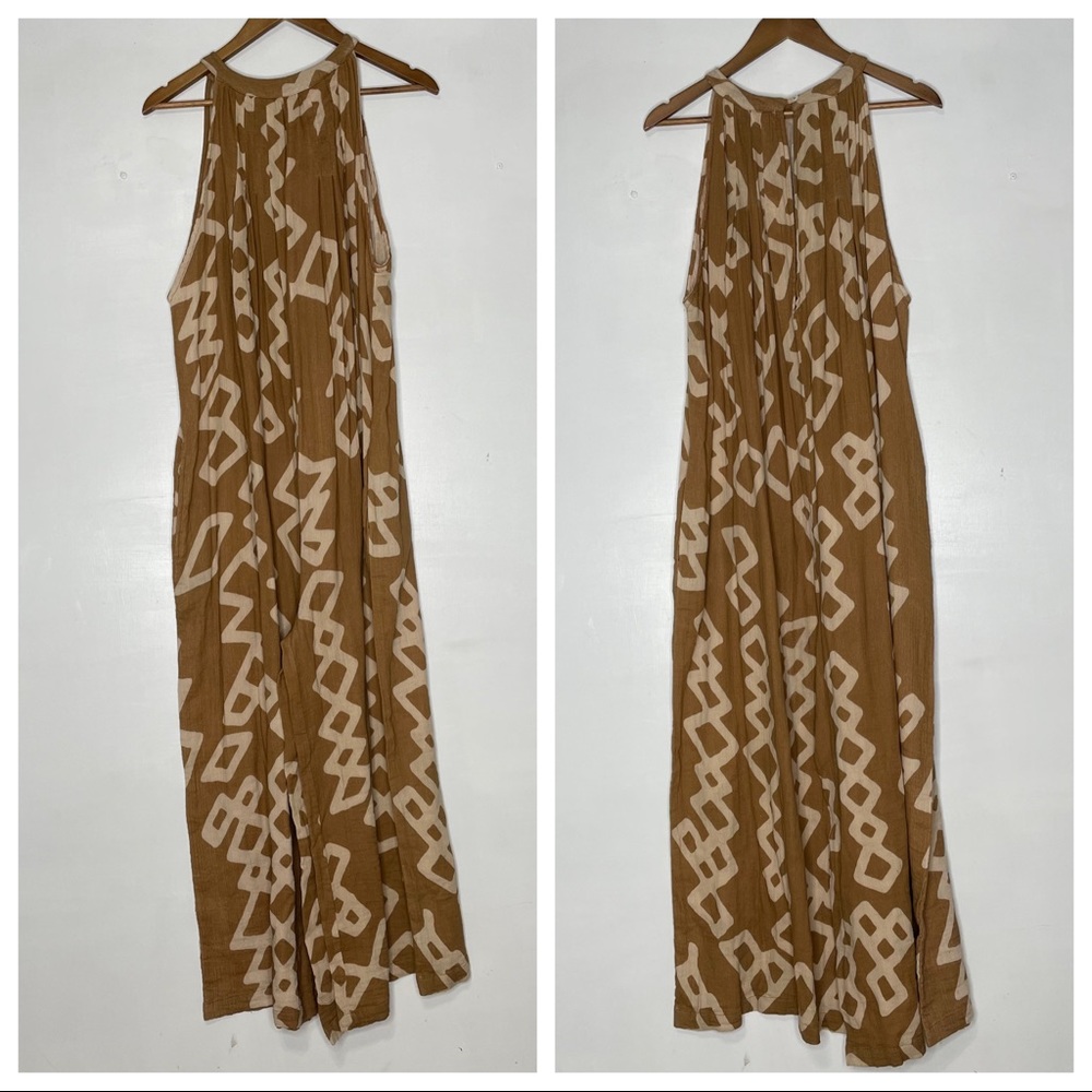 World Market sleeveless cotton printed romper L/XL